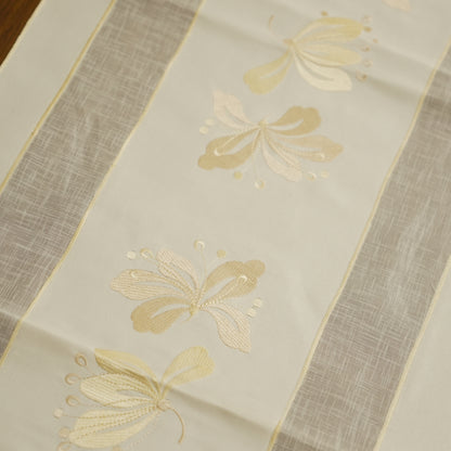 Elegant Butterfly Embroidered Short Table Runner