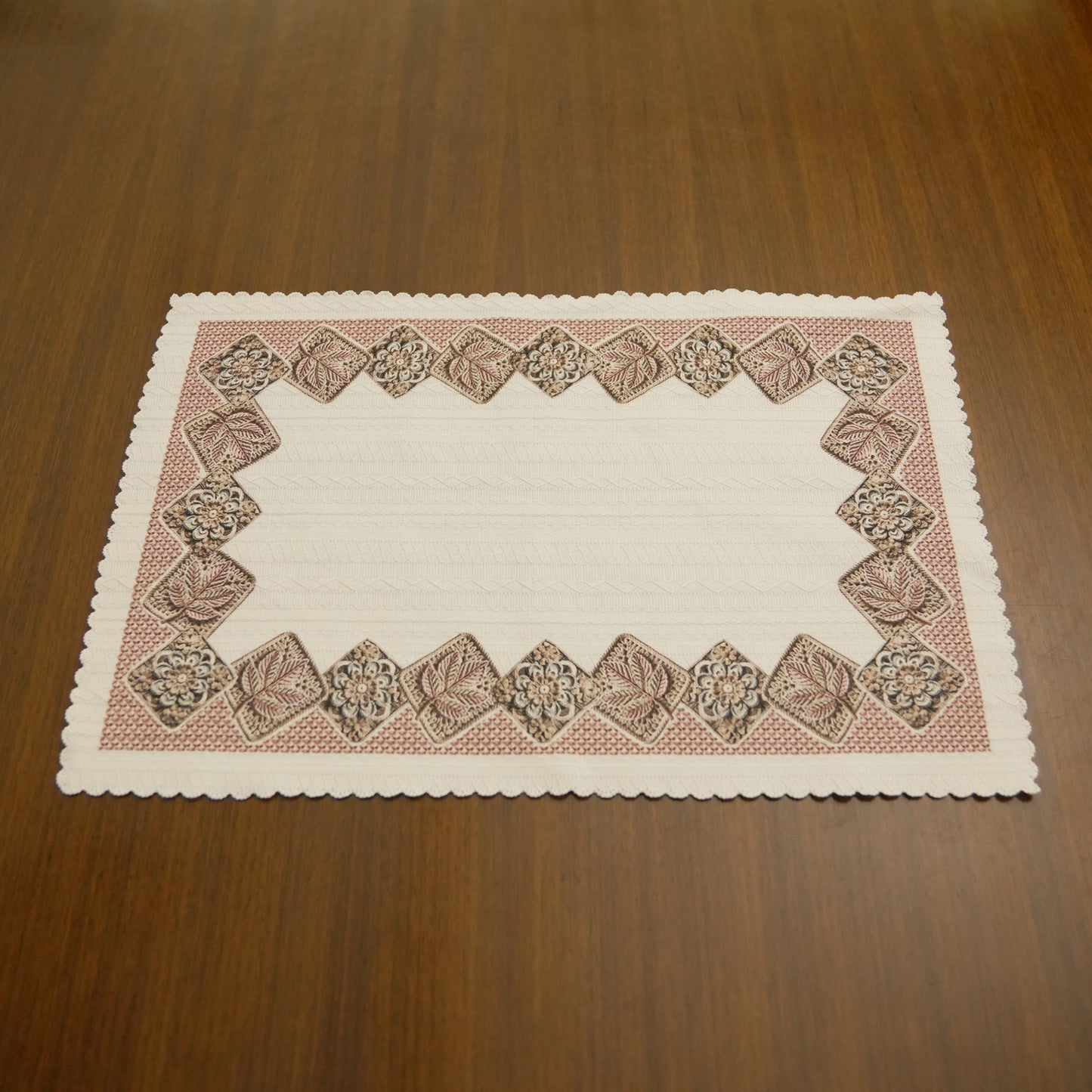 Beige Decorative Dining Table Mat (Set of 4)