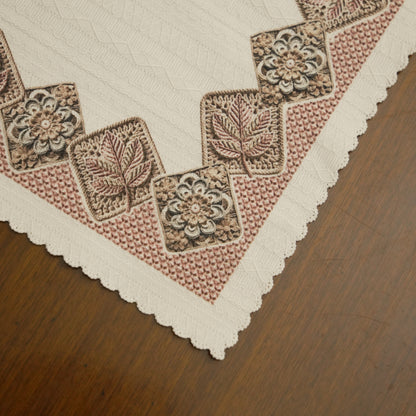 Beige Decorative Dining Table Mat (Set of 4)
