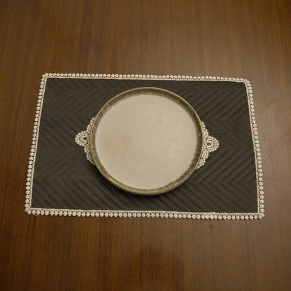 Luxury Quilted Lace Table Mat (Set of 2)