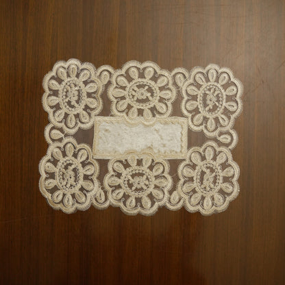 Premium Floral Embroidered Lace Table Mat (Set of 2)