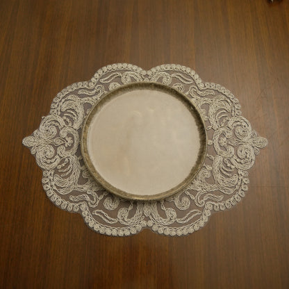 Luxury Embroidered Lace Decorative Table Mat (Set of 2)