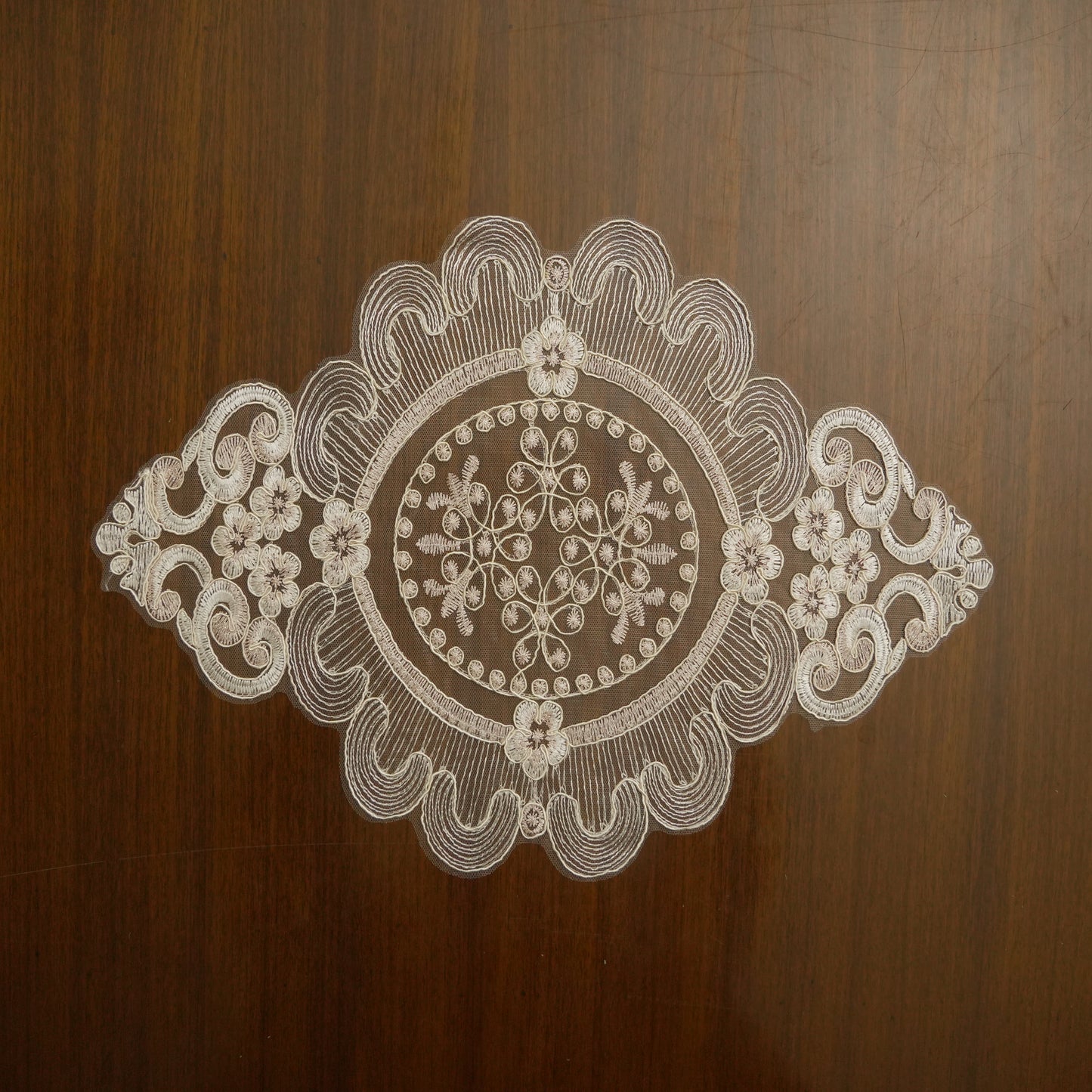 Elegant Embroidered Lace Decorative Table Mat (Set of 2)