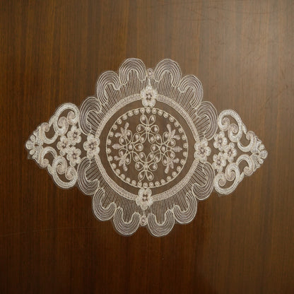 Elegant Embroidered Lace Decorative Table Mat (Set of 2)
