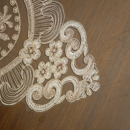 Elegant Embroidered Lace Decorative Table Mat (Set of 2)