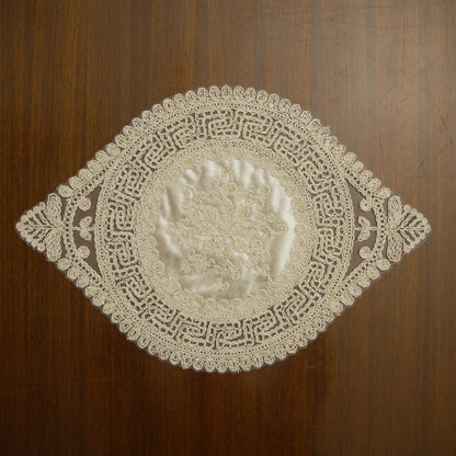 Luxury Round Embroidered Lace Table Mat (Set of 2)