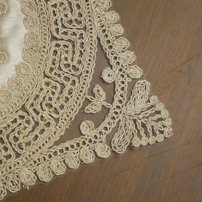 Luxury Round Embroidered Lace Table Mat (Set of 2)