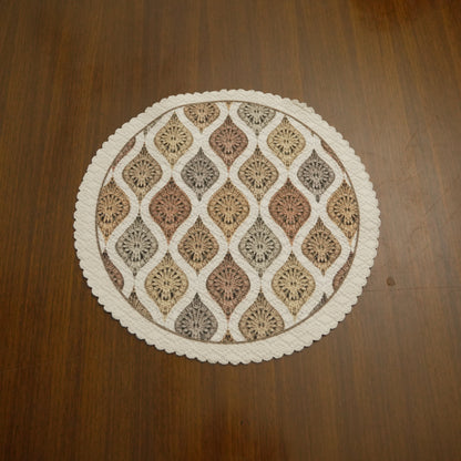 Round Geometric Jacquard Table Mat (Set of 4)