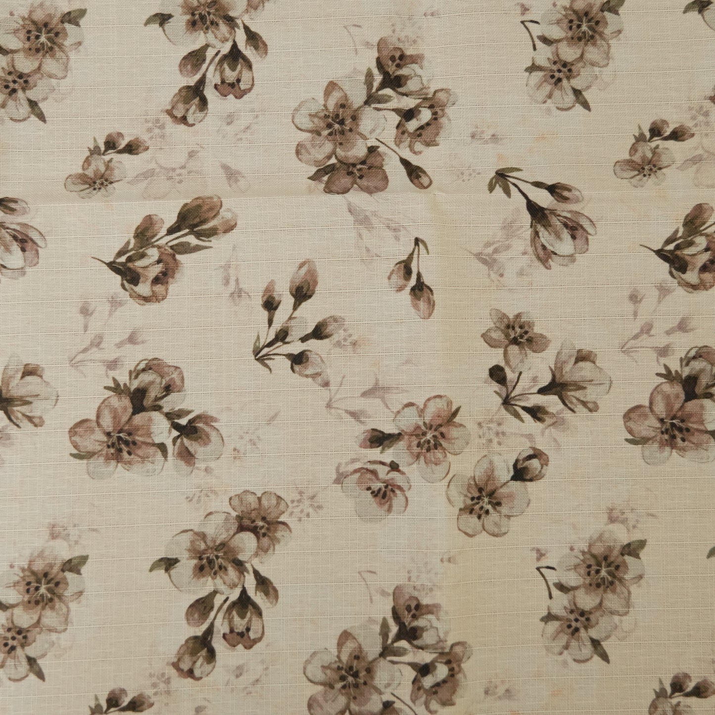Elegant Blossom Printed Table Cover with Charcoal Border (6 Seater)