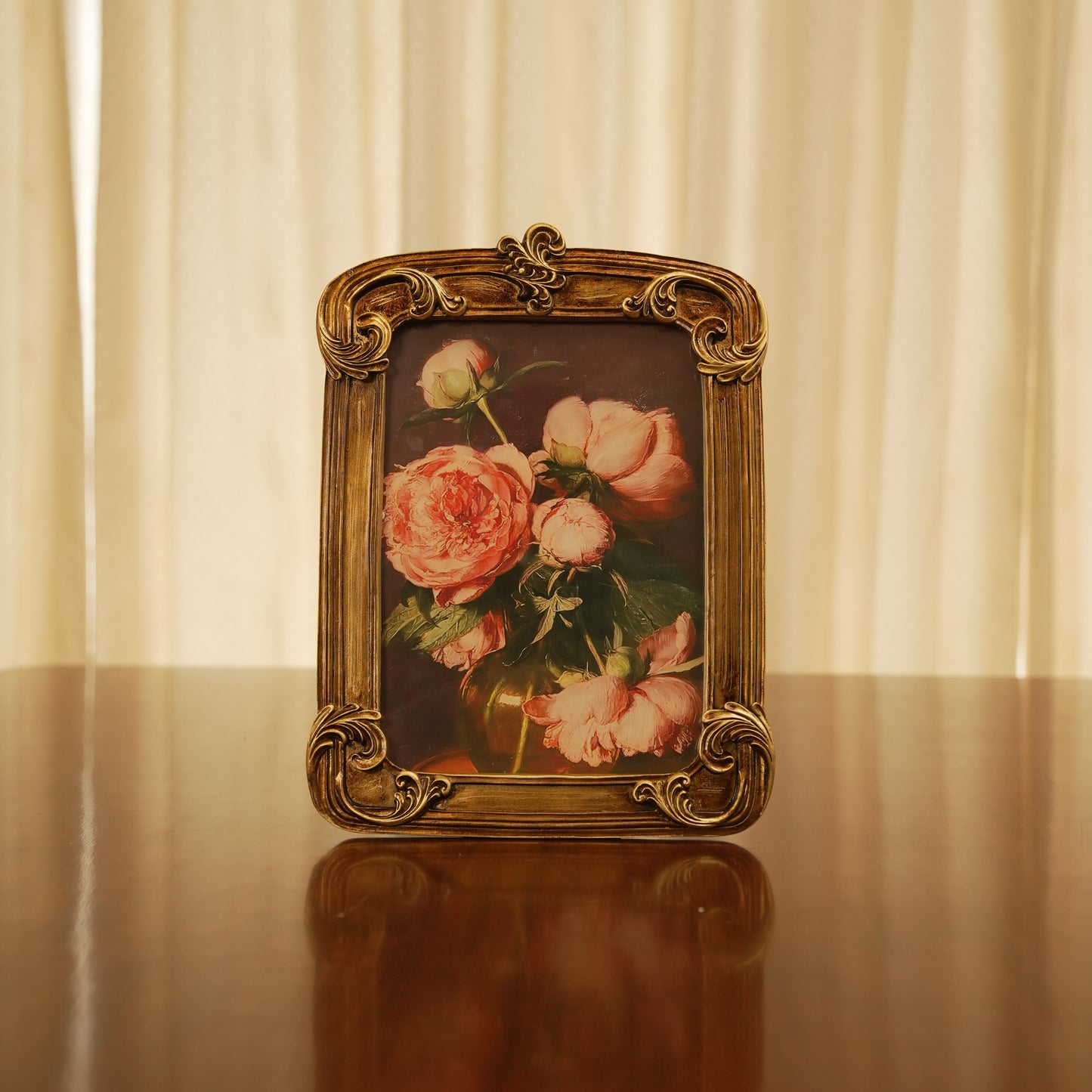 Elegant Rustic Gold-Bronze Decorative Frame