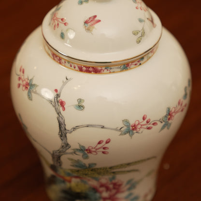 Luxury Floral Porcelain Jar with Lid