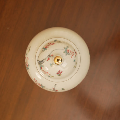 Luxury Floral Porcelain Jar with Lid