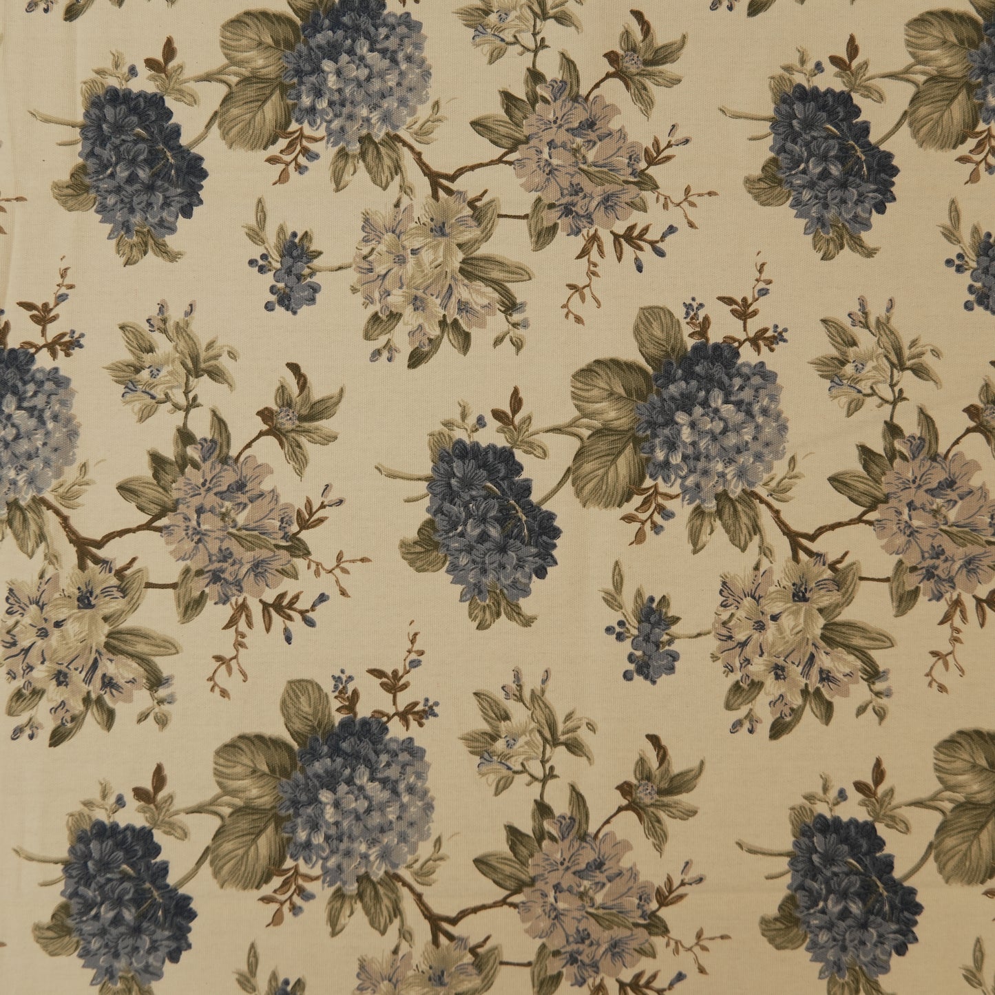 Timeless Floral Dining Table Cover with Royal Blue Finish