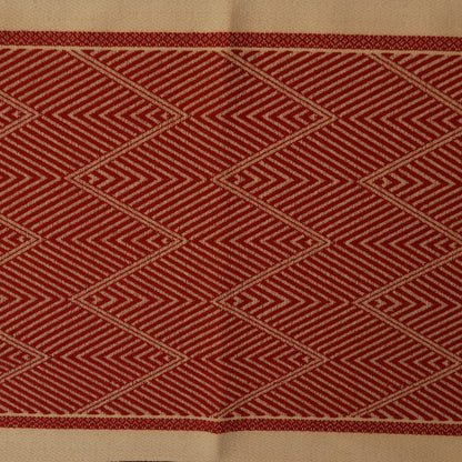 Elegant Woven Diamond Pattern Table Runner with Fringe Detailing (Long)
