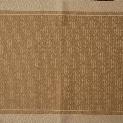 Beige Jacquard Table Runner with Elegant Tassel Finish (Long)