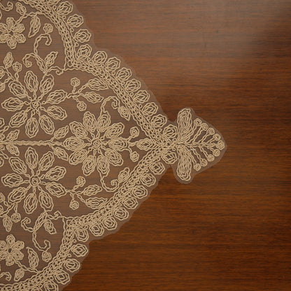 Elegant Embroidered Lace Table Runner (Long)