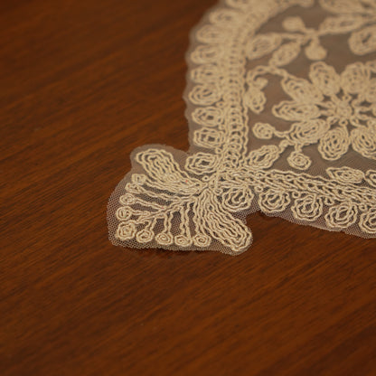 Elegant Embroidered Lace Table Runner (Long)