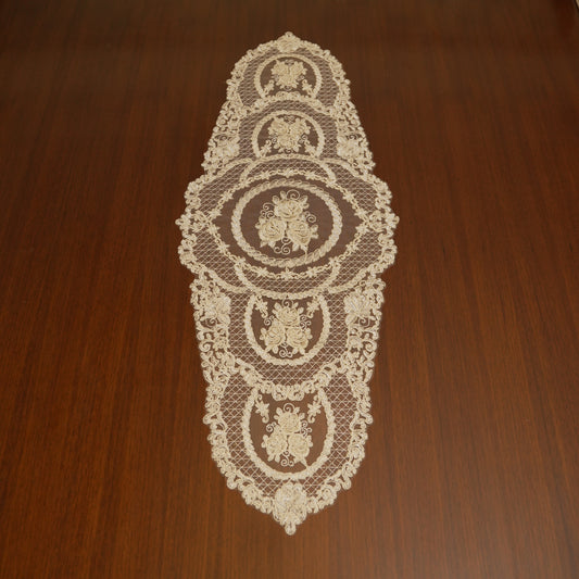 Ornate Sheer Lace Table Runner (Small)