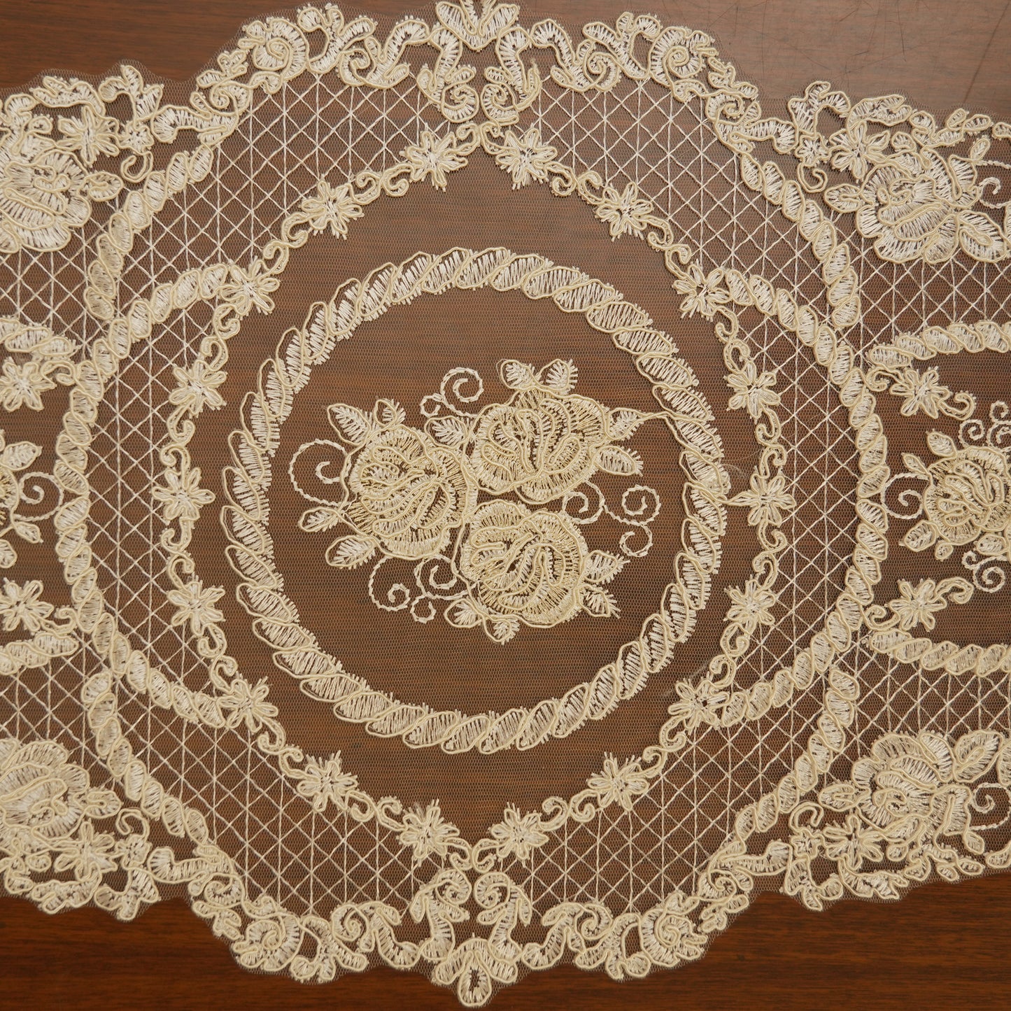 Ornate Sheer Lace Table Runner (Small)