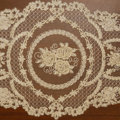 Ornate Sheer Lace Table Runner (Small)