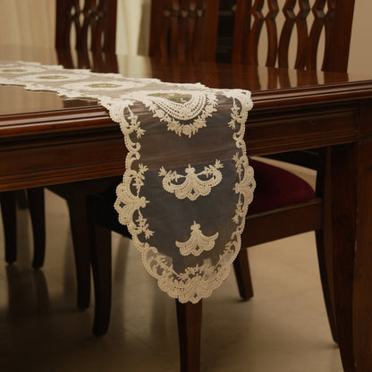 Vintage Sheer Lace Table Runner (Long)