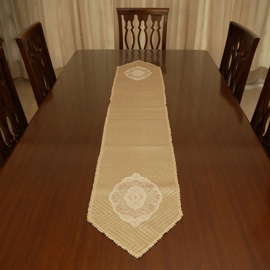 Royal Champagne Quilted Table Runner (Long)