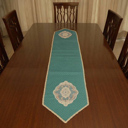 Royal Teal Quilted Table Runner (Long)