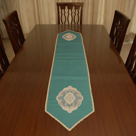 Royal Teal Quilted Table Runner (Long)