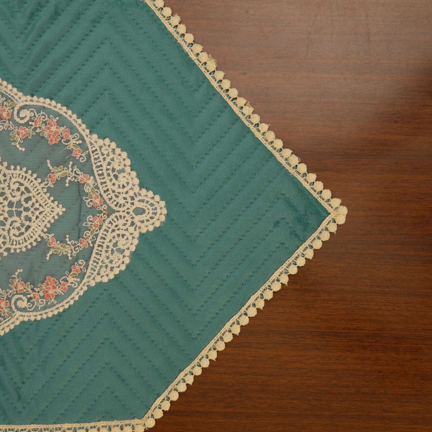 Royal Teal Quilted Table Runner (Long)