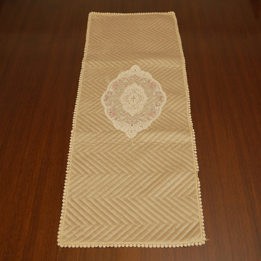 Royal Champagne Quilted Table Runner (Small)