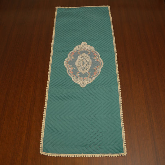 Royal Teal Quilted Table Runner (Small)