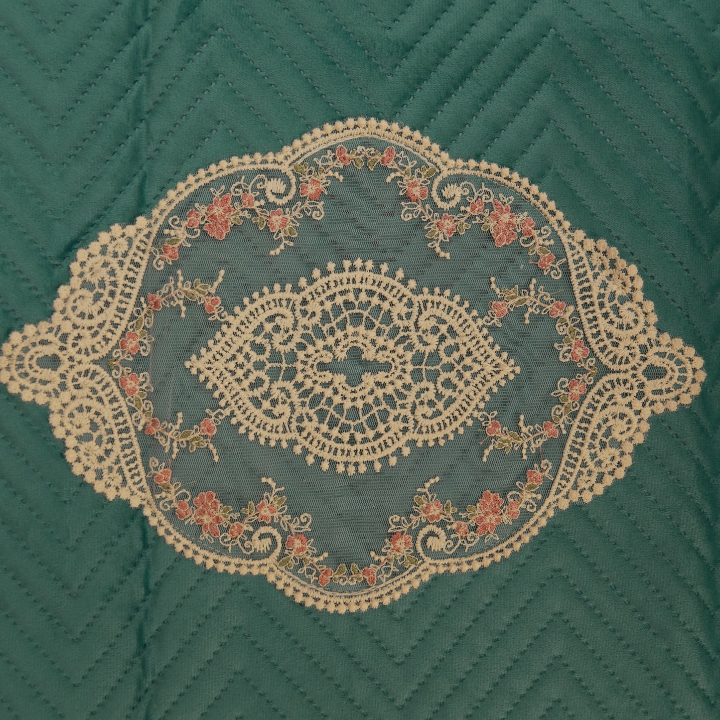 Royal Teal Quilted Table Runner (Small)