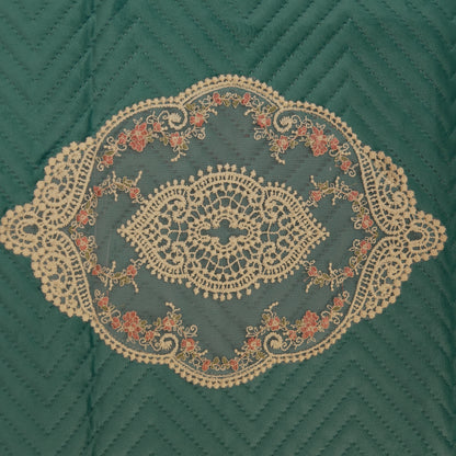 Royal Teal Quilted Table Runner (Small)