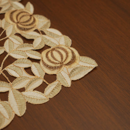 Golden Garden Cutwork Table Runner