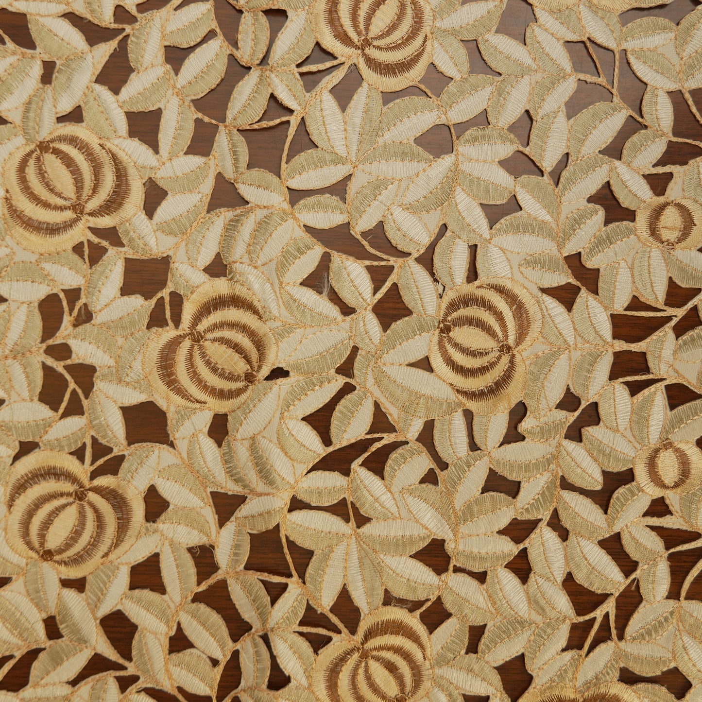 Golden Garden Cutwork Table Runner