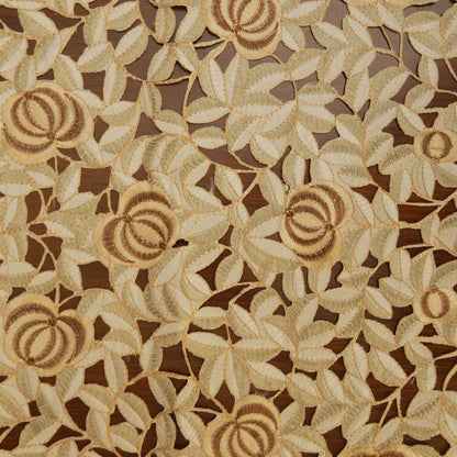 Golden Garden Cutwork Table Runner