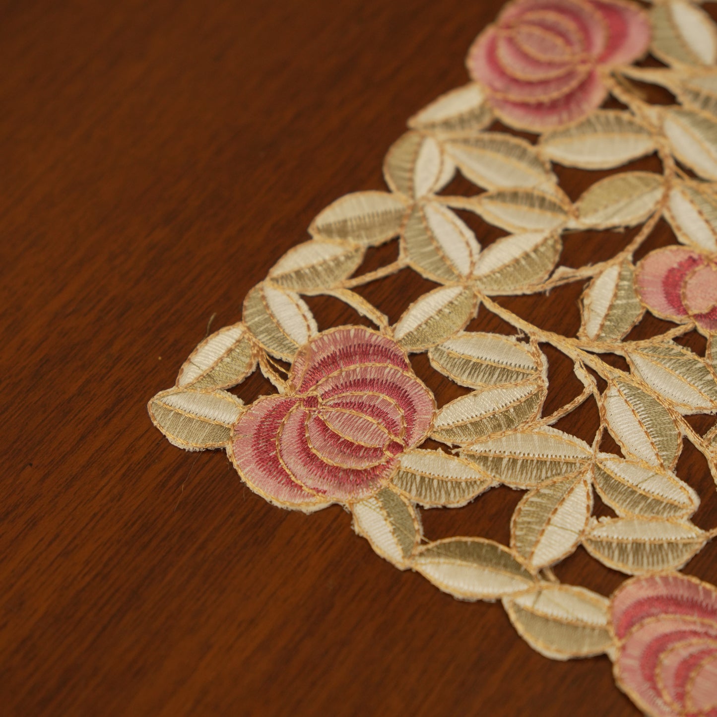 Rose Garden Cutwork Table Mats (Set of 2)