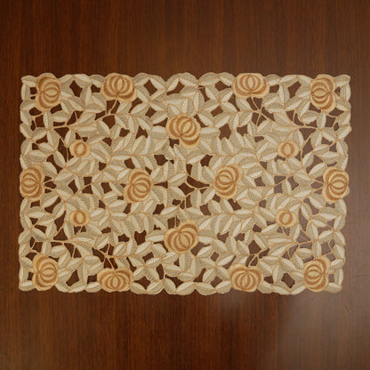 Floral Lace Overlay Table Mats (Set of 2)