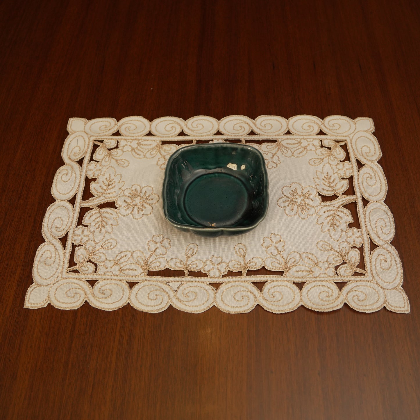 Classic Embroidered Table Mats (Set of 2)