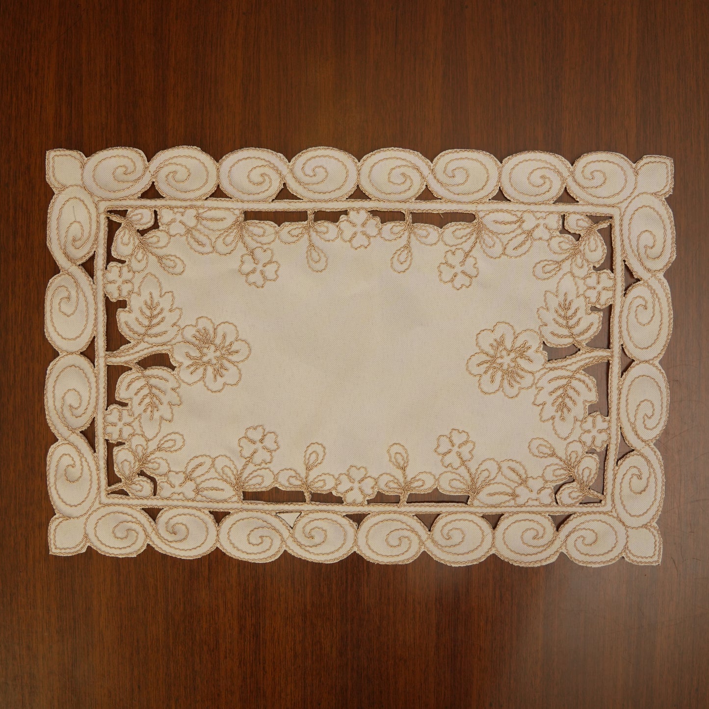 Classic Embroidered Table Mats (Set of 2)