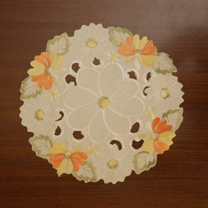 Colorful Floral Embroidered Table Mats (Set of 2)