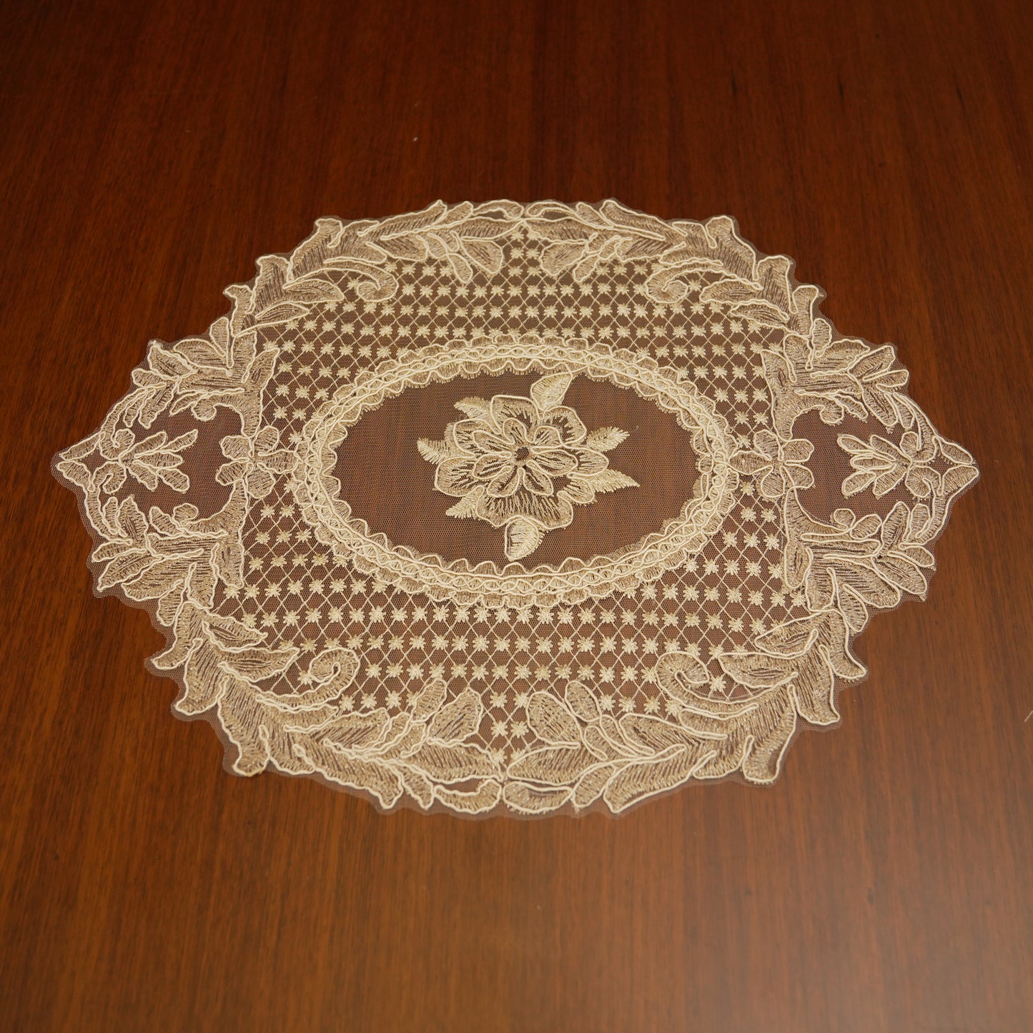 Premium Embroidered Lace Table Mats (Set of 2)