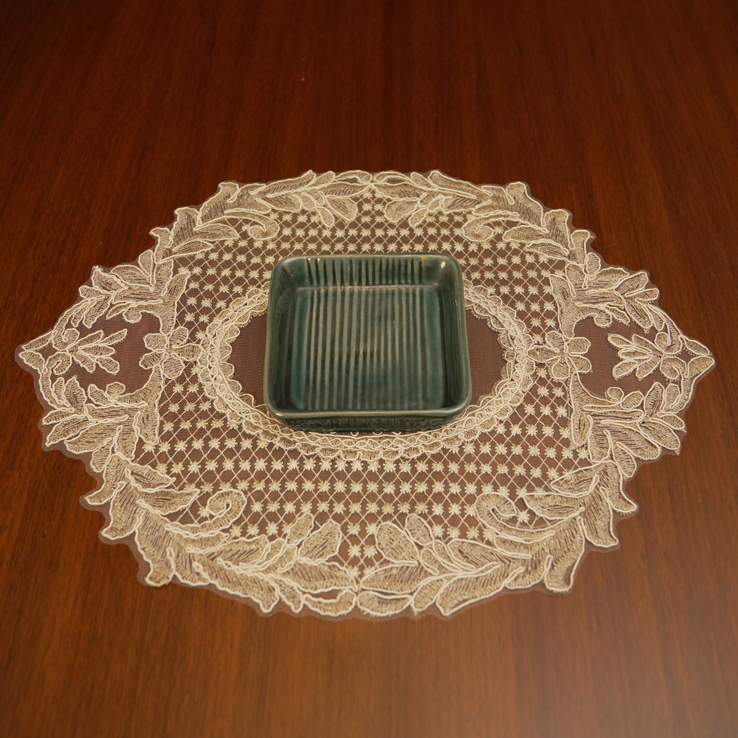 Premium Embroidered Lace Table Mats (Set of 2)