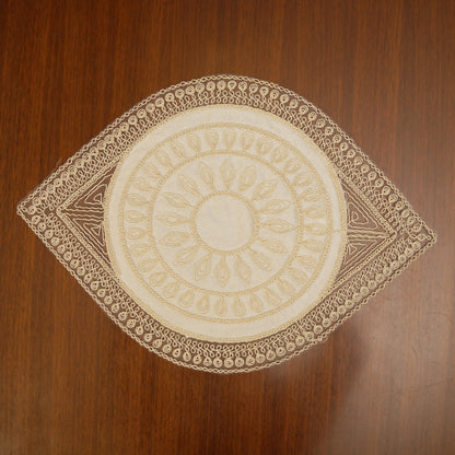 Elegant Round Off White Dining Table Mats (Set of 2)