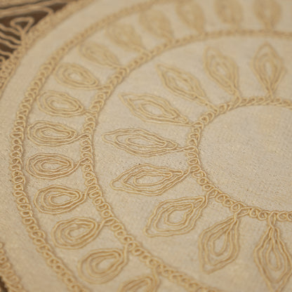 Elegant Round Off White Dining Table Mats (Set of 2)