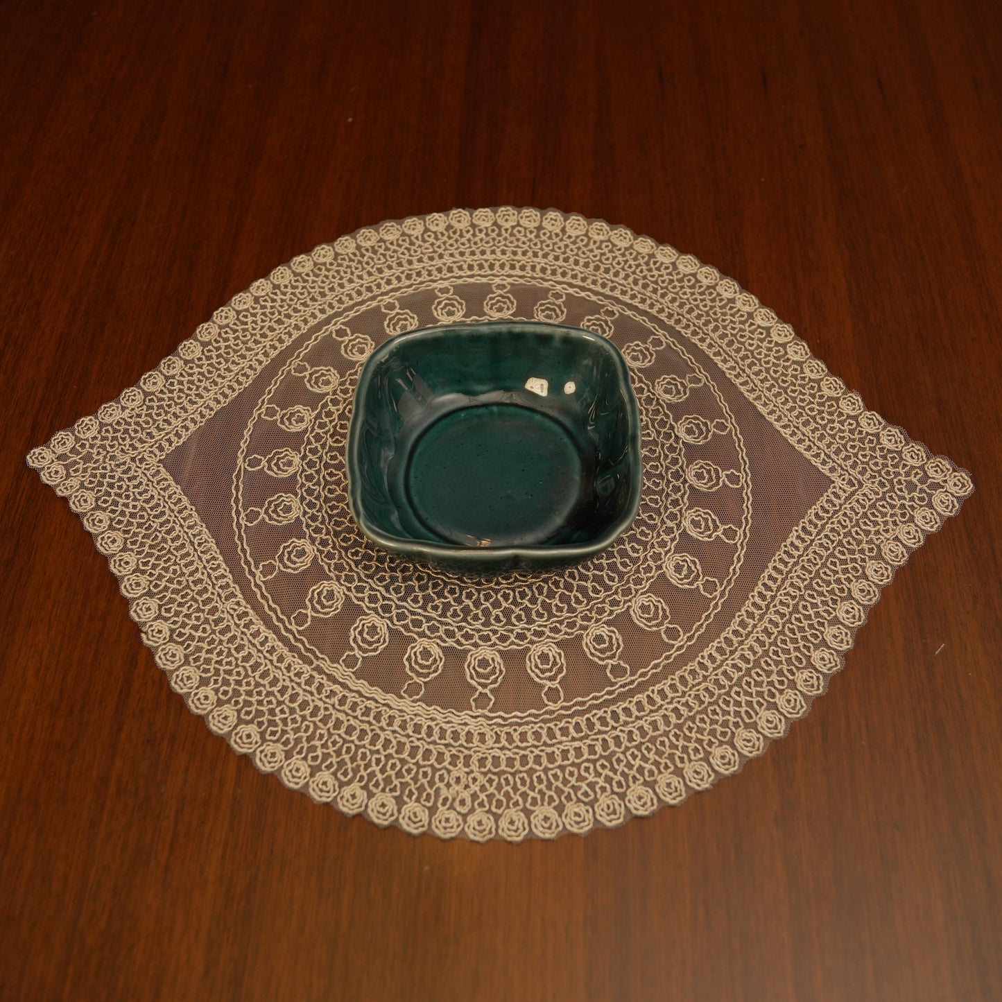 Elegant Round Crochet Dining Table Mats (Set of 2)