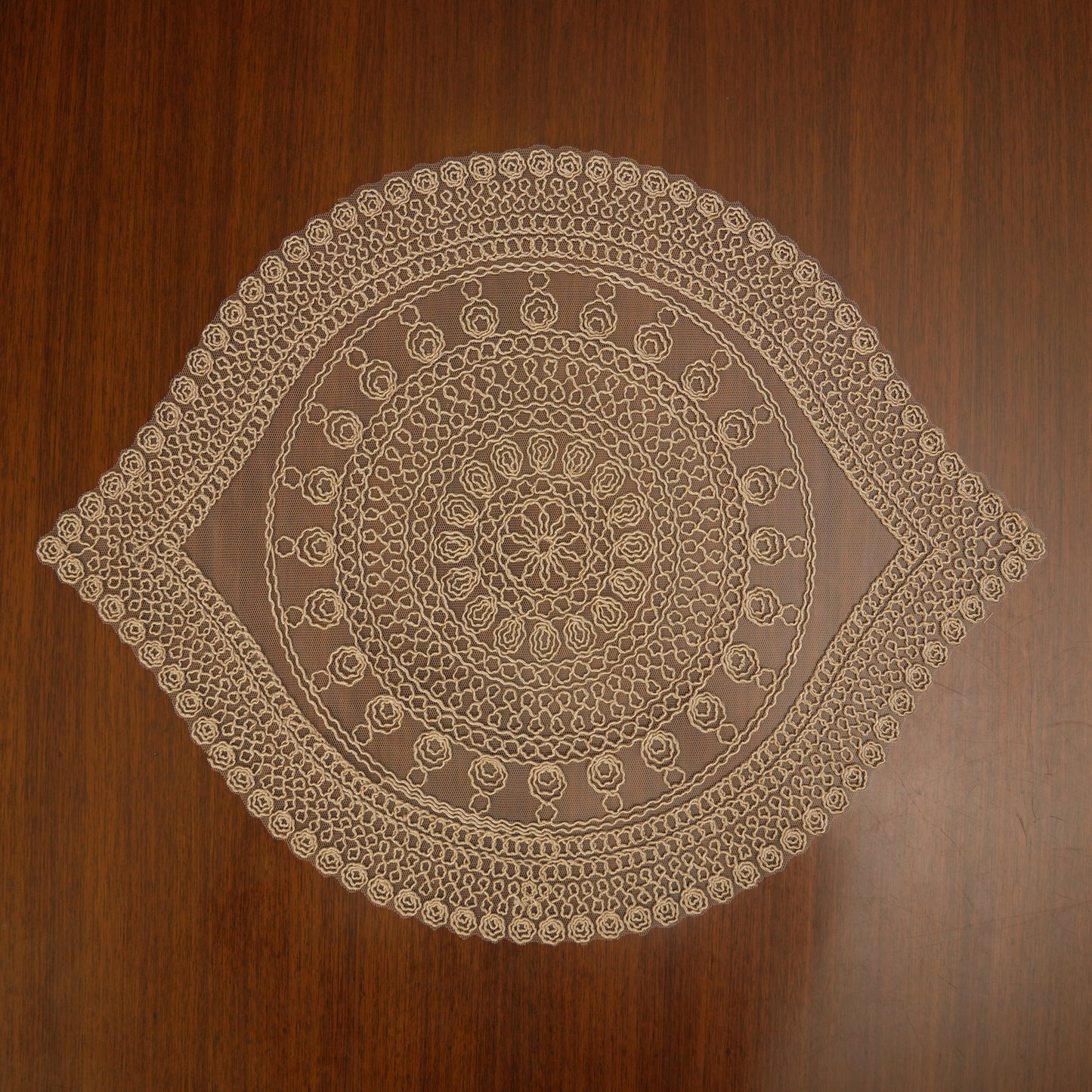 Elegant Round Crochet Dining Table Mats (Set of 2)