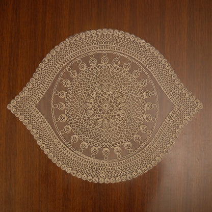 Elegant Round Crochet Dining Table Mats (Set of 2)