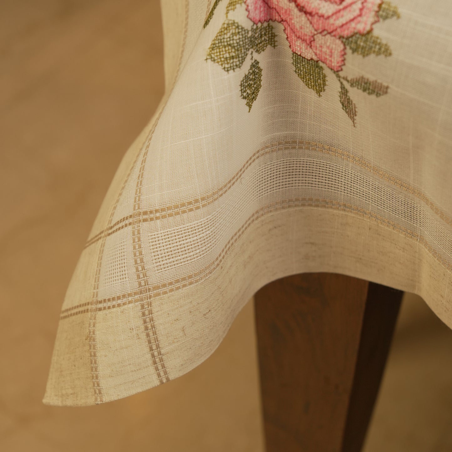 Premium Floral Embroidered Table Cloth
