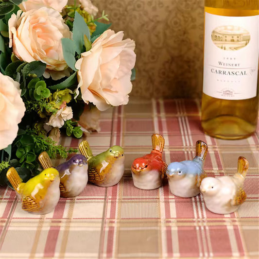 Seasonal Ceramic Song birds, Set of 6